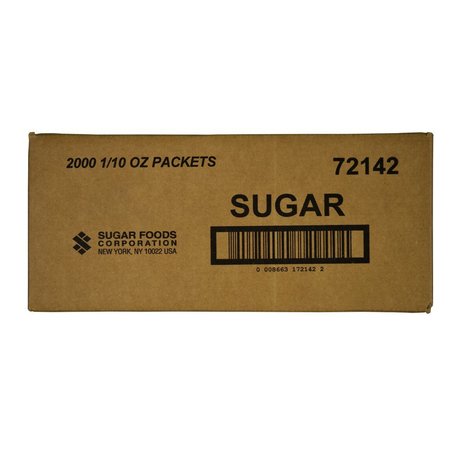 Sugar Foods 2 Mil Sugar .1 oz., PK2000 72142